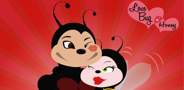 Love Bug and Honey Valentines Day Card